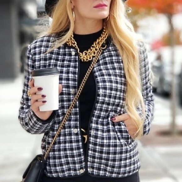 CHIC DOLLZ Plaid Print Jacket - Picture 1 of 4